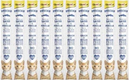 Sticks Somon Kedi Ödül Çubuğu 10 Adet 5 Gr