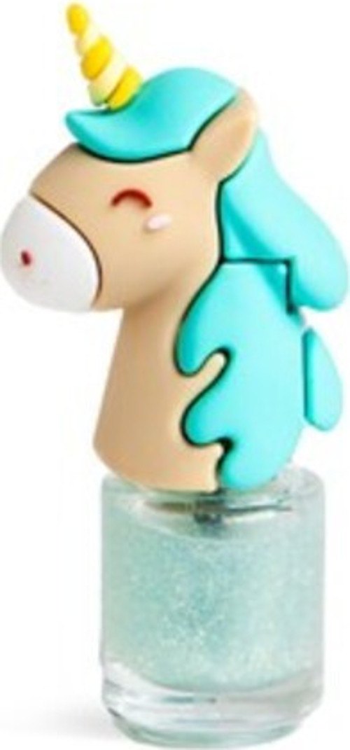 Unicorn Kız Çocuk Unicorn Figürlü Pırıltılı Yeşil Su Bazlı Oje