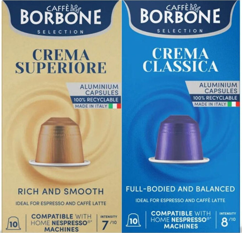 Crema Superiore & Crema Classica Nespresso Uyumlu 20’li Kapsül Kahve (2x10)