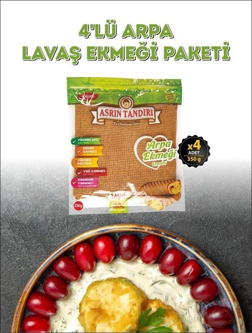 40 Adet Lavaş 4 Paket Ekşi Mayalı Arpa Lavaş Ekmeği ( Diyabetik Ekmek ) ( 1 Paket 350  gr ) 4 x 350  gr