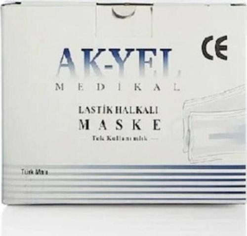 Ağız Maskesi 3 Katlı Burun Telli Meltblown Kumaş Filitreli 50 Adet