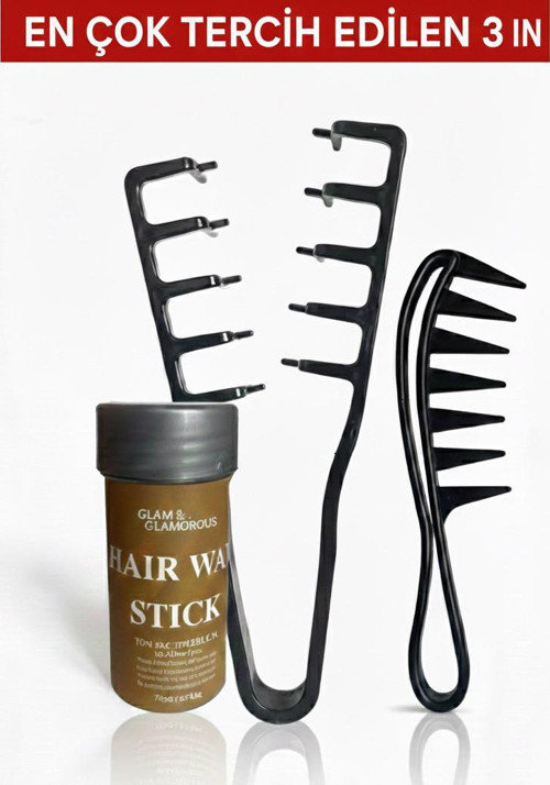 Mucizevi Tarak + 75 gr Wax + Wax Tarağı 3 In 1 Set