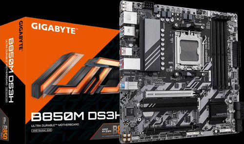 Gıgabyte B850m Ds3h, 4xddr5, 2xm.2, 2xdp, Hdmı, Type-c, Am5 Soket Gamıng Anakart
