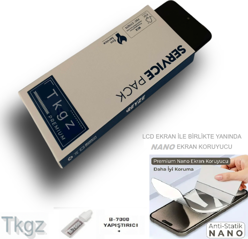 General Mobile GM 20 PRO Lcd Ekran Dokunmatik SERVİCE PACK + NANO Ekran Koruyucu + B-7000