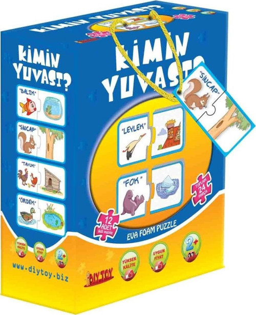 2 Lİ KİMİN YUVASI PUZZLE KUTULU - 8513