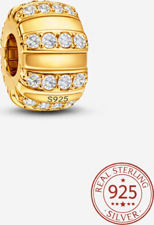 Gold Renk Taşlar Ve Mine Klips Charm