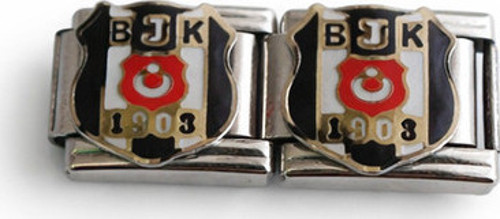 Siyah Beyaz 1903 Logolu İtalyan Charm – İtalyan Bileklik Uyumlu