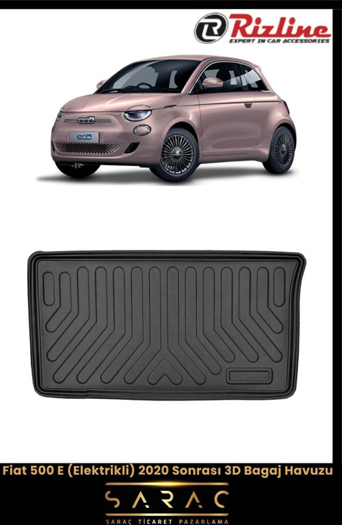 Fiat 500 Elektrikli 2022 Model 3D Bagaj Havuzu