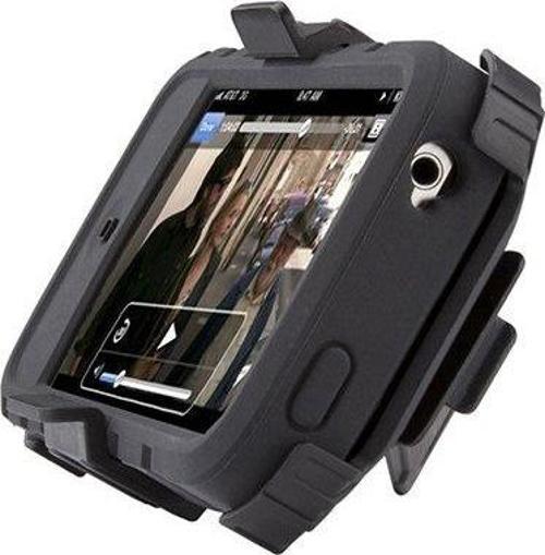 ToughSkin iPhone 4S/4 ile Uyumlu Korumalı Standlı Kılıf Siyah
