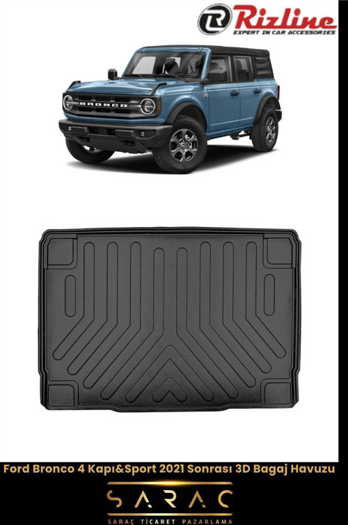 Ford Bronco 4 Kapı&Sport 2021 Sonrası 3D Bagaj Havuzu