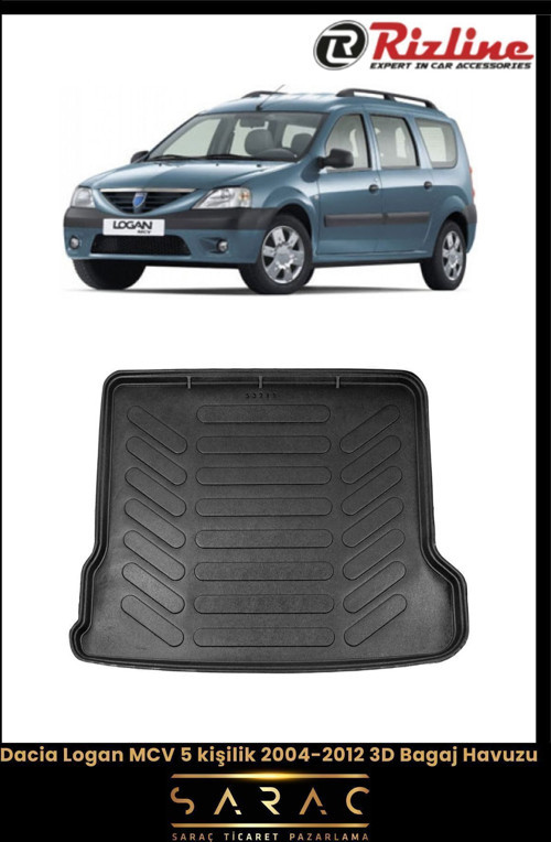 Dacia Logan Mcv 5 Koltuk 2010 Model 3D Bagaj Havuzu
