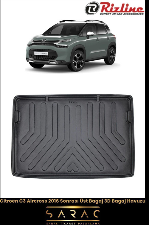 Citroen C3 Aircross 2023 Model Üst Hareketli 3D Bagaj Havuzu
