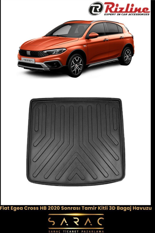 Fiat Egea Cross Hb 2021 Model Uyumlu Tamir Kitli 3D Bagaj Havuzu