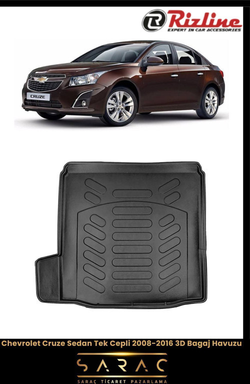 Chevrolet Cruze Sedan 2008 Model Tek Cepli 3D Bagaj Havuzu