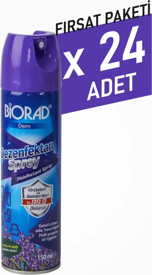 Parfümlü Dezenfektan Sprey Lavanta Kokulu 150ml - 24 Adet