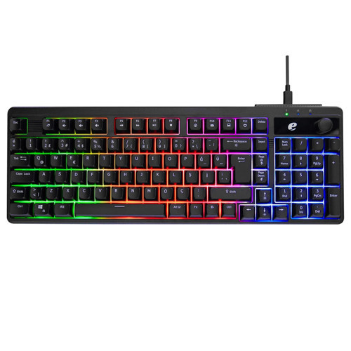 Emachines, Eak860, Siyah, Usb Kablolu, Rainbow Backlight, Membran Tuşlar, Türkçe Q, 100 Tuşlu,