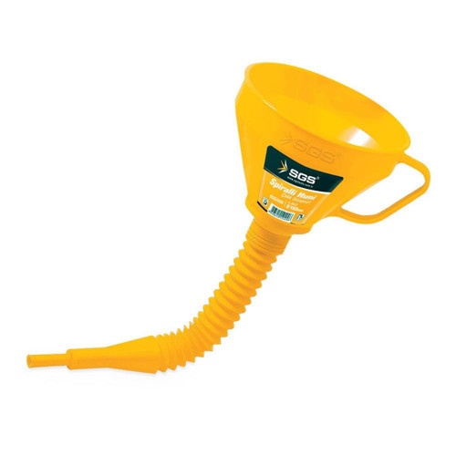 Çelik Süzgeçli Spiralli Yağ Hunisi - Ağız 160 mm. - Uzunluk 420 mm. - 1.2 lt.