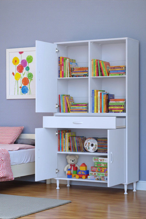 Vellum Beyaz Dolap 100x173x32,5 cm Ebatlarında Çok Fonksiyonlu 100 cm Genişlikte Banyo Dolabı