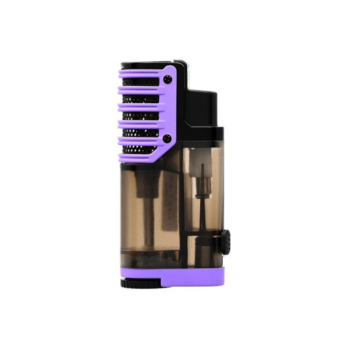 3 Pürmüz Jet Alev Delicili Puro Çakmağı Siyah/Mor