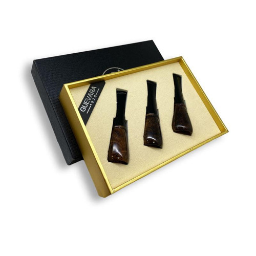 Ahşap Puro Ağızlığı Seti 44-52-58 Ring Arası