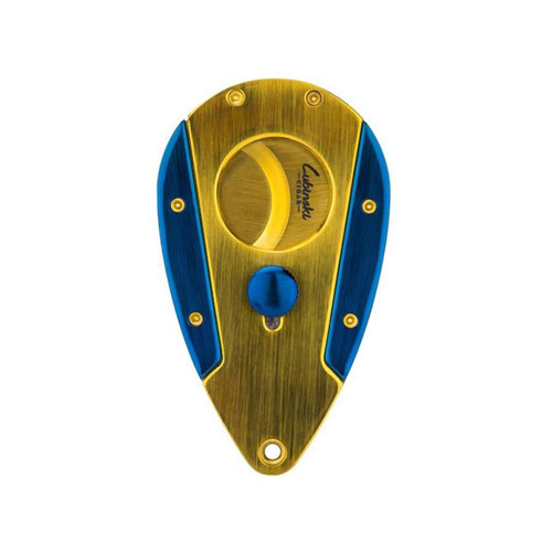 Yaprak Model Puro Kesici Mavi-Gold 60ring