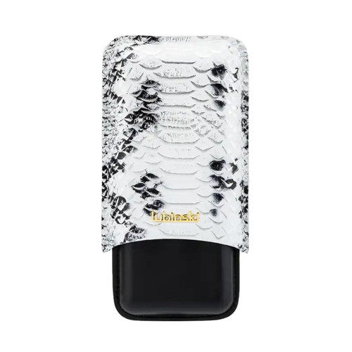 Deri Puro Kılıfı Croco Silver/Siyah 3lü (60Ring)