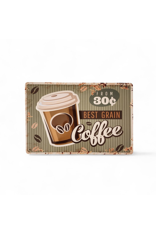 Metal Dekor Levha Best Grain Coffee