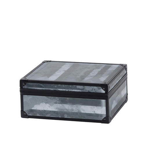 Metal Kaplama Sedir Puro Kutusu Gri/Siyah 40's