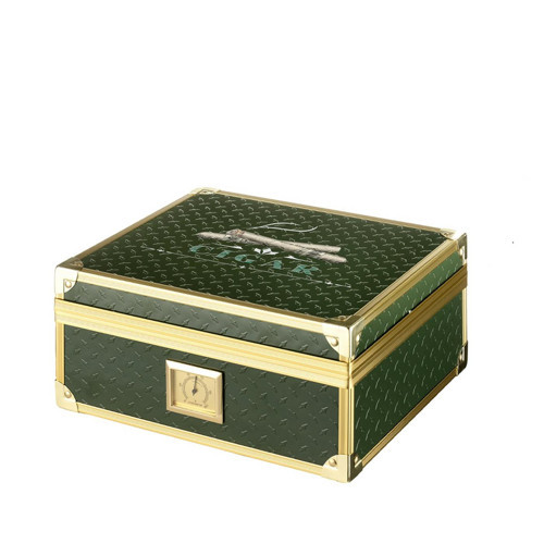 Metal Kaplama Sedir Puro Kutusu Yeşil/Gold 40's