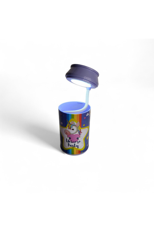 Çocuk Masa Lambası Kalemlik Unicorn Mor