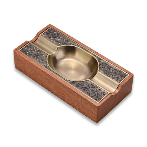 Damascus Ahşap Puro Küllüğü Bronze 2li