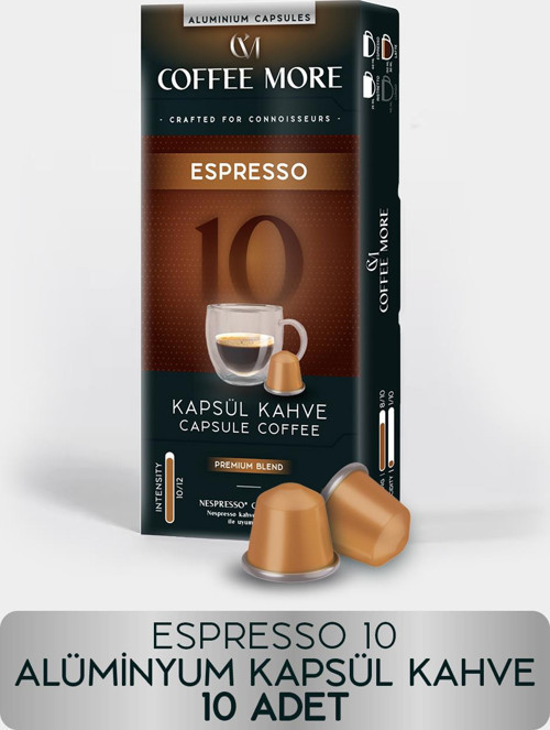Coffee More 10 Espresso Kapsül Kahve 10 Kapsül