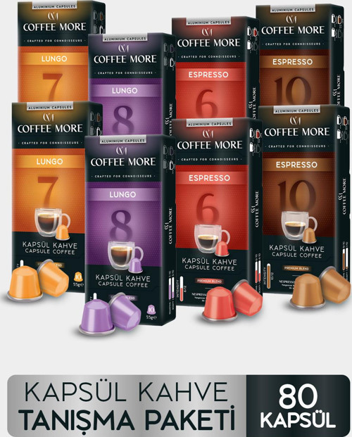 Coffee More Kapsül 2'li Tanışma Paketi 80 Kapsül