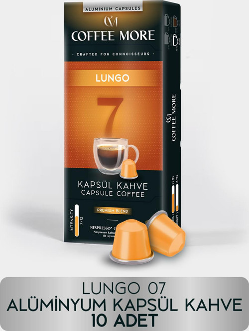 Coffee More 7 Lungo Kapsül Kahve 10 Kapsül