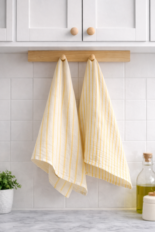 %100 Pamuk Çift Kat Müslin Mutfak Kurulama Bezi 2’li Set 40x60 cm Emici Yumuşak Mutfak Havlusu - ELV-MKB