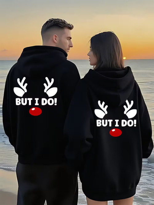 But I Do! Sevgili Kombini Hoodie – Unisex Oversize Kapüşonlu Sweatshirt 2’li Set