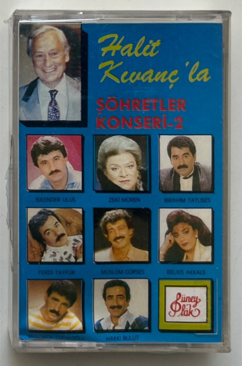 Halit Kıvanç'La Şöhretler Konseri 2 Kaset (Jelatininde Sıfır Orjnal Dönem Kağıt Baskı Kaset)