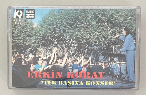 Erkin Koray Tek Başına Konser Kaset (Orijnal 1991 Dönem Kağıt Baskı Kaset)