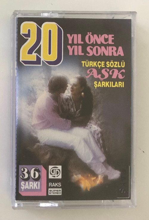 20 Yıl Önce 20 Yıl Sonra Türkçe Sözlü Aşk Şarkıları Kaset (Orjnal Dönem Kağıt Baskı Kaset)