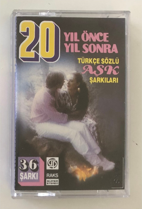 20 Yıl Önce 20 Yıl Sonra Türkçe Sözlü Aşk Şarkıları Kaset (Orjnal Dönem Kağıt Baskı Kaset)