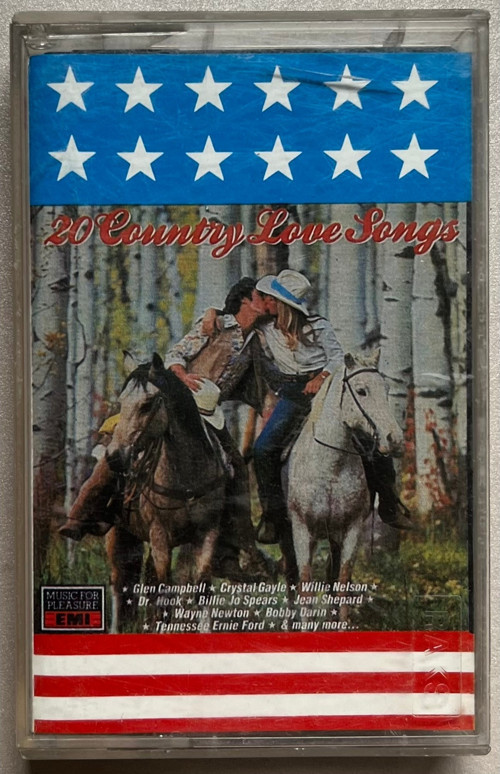 20 Country Love Songs Kaset (Orjnal 1989 Dönem Türk Kağıt Baskı Kaset)