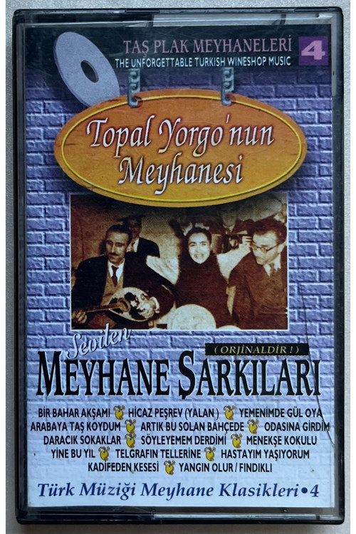 Topal Yorgo'Nun Meyhanesi Meyhane Şarkıları Kaset (Orijinal Dönem Baskı Kaset)