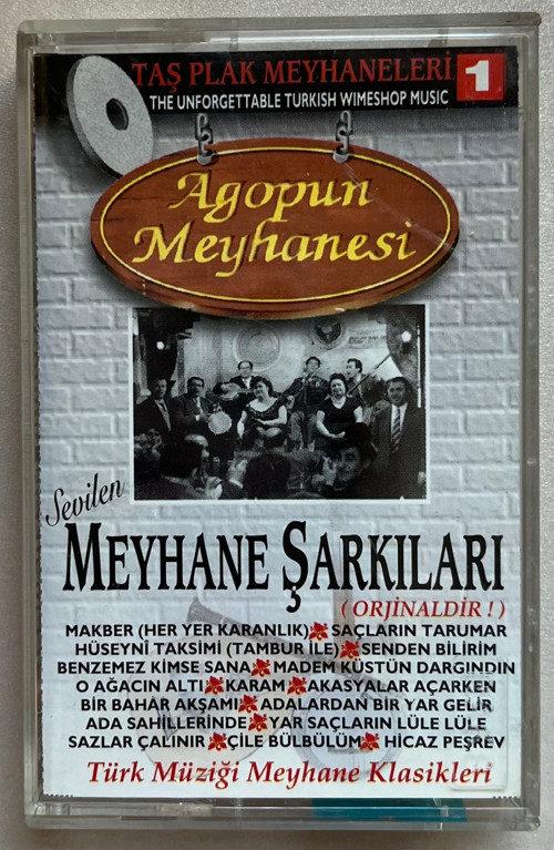 Agopun Meyhanesi Meyhane Şarkıları Kaset (Orjinal Dönem Baskı Kaset)