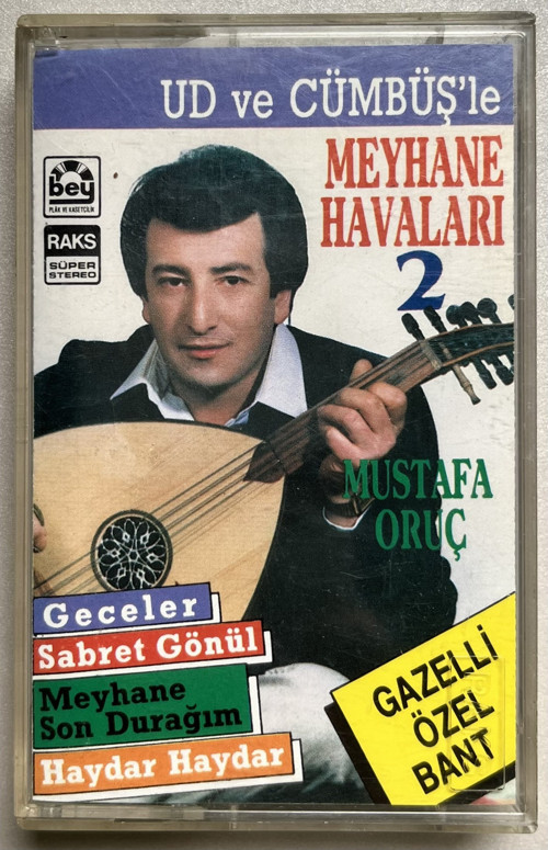 Mustafa Oruç Ud Ve Cümbüş'Le Meyhane Havaları Kaset (Orijinal Dönem Kağıt Baskı Kaset)