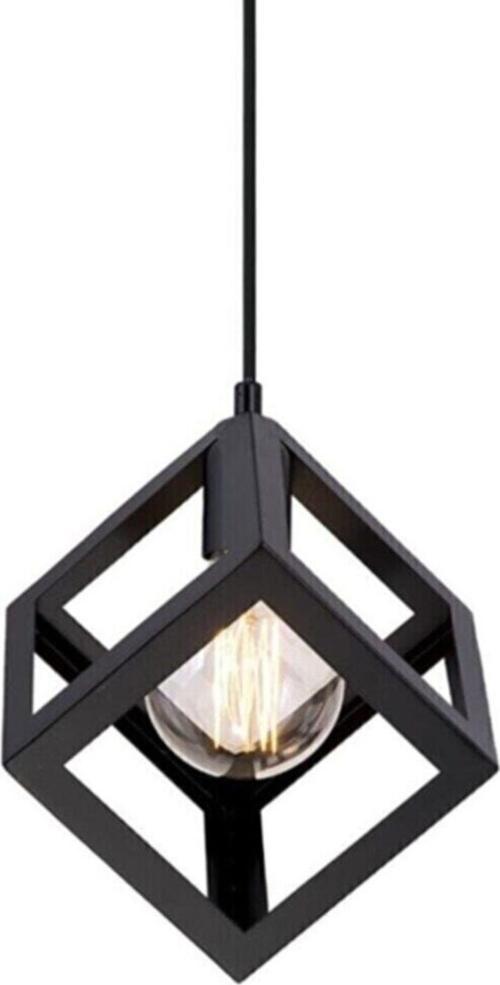 Rustik Retro Model Geometrik Sarkıt Metal Küp Avize