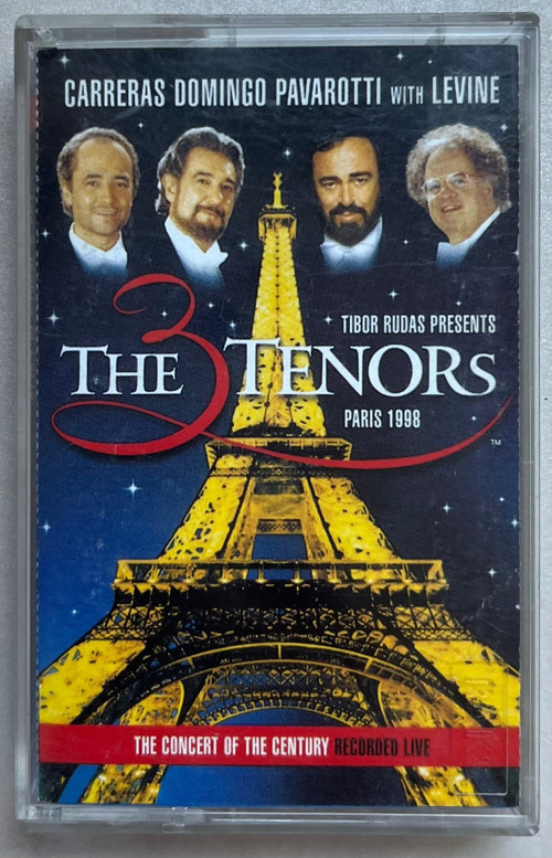 The 3 Tenors In Parıs Carreras Domıngo Pavarottı Wıth Levine Kaset (Orijinal Dönem Baskı Kaset)