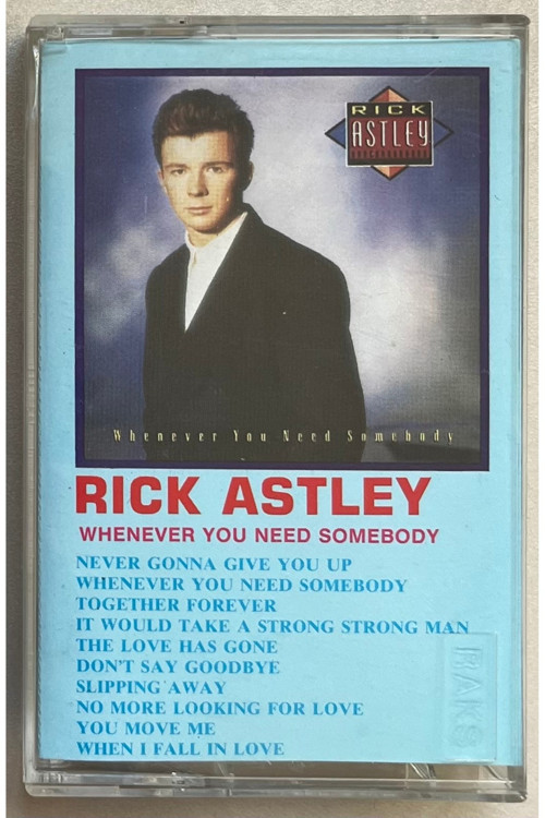 Rick Astley Whenever You Need Somebody Kağıt Baskı Kaset