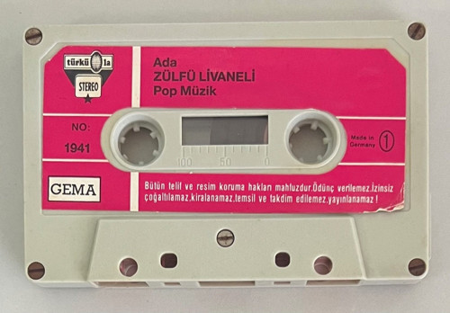 Zülfü Livaneli Ada Kaset (Türküola 1941 Alman Baskı Kartonet Yoktur Sadece Kasettir)
