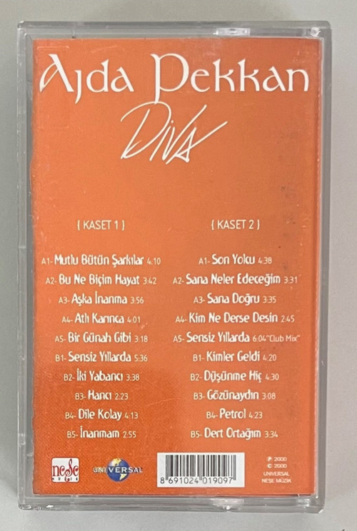 Ajda Pekkan Diva 2 Nolu Kaset (Orijnal Dönem Baskı Kaset)