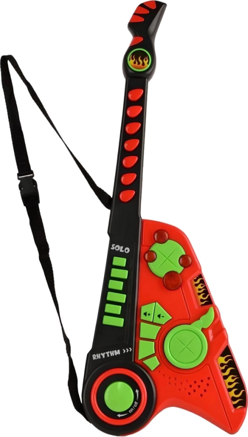Led Işıklı Melodili Askılı Müzikli Gitar